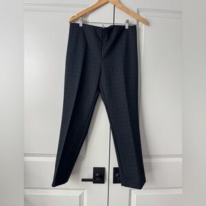 Elliott Lauren Navy Checkered Straight Leg Pants Sz 10